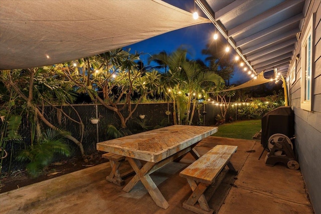 view of patio / terrace featuring a grill