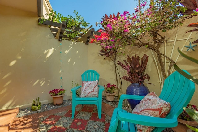 balcony with a patio