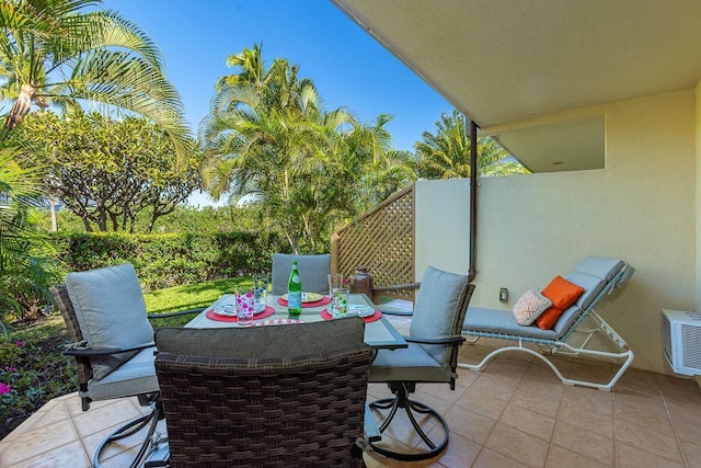 balcony featuring a patio