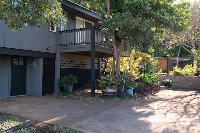 exterior space with a wooden deck