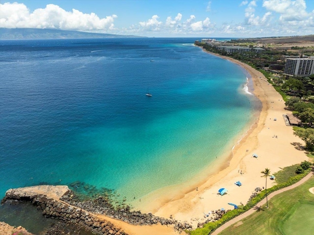 2661 Kekaa Dr Unit L-202, Lahaina, HI 96761 - bird's eye view of waterfront with a beach