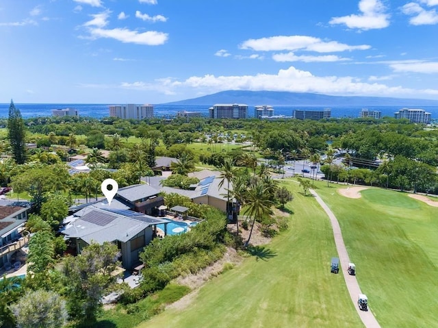 19 Holomakani Pl, Lahaina, HI 96761 - bird's eye view with a city view, a water view, and golf course view