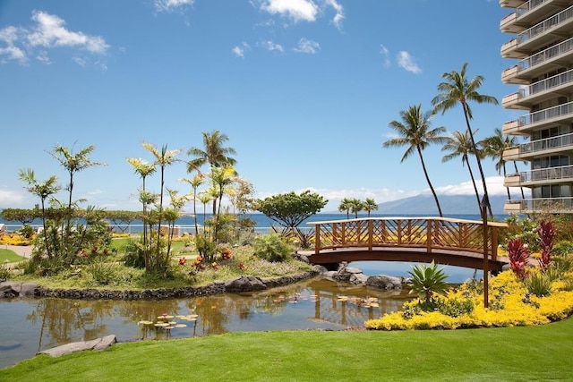 view of water feature