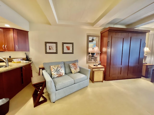 sitting room featuring sink