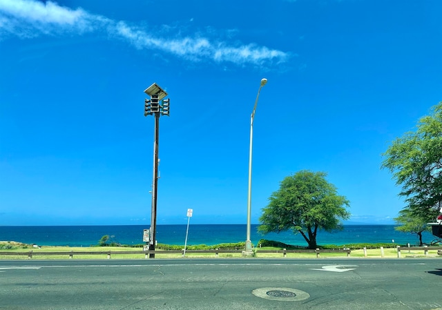 view of property's community with a water view