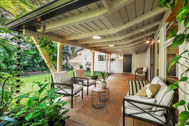 view of patio / terrace with outdoor lounge area