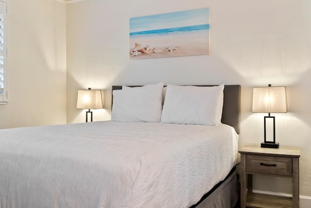 bedroom with baseboards