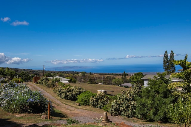 birds eye view of property featuring a rural view