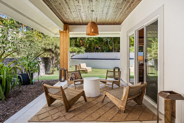 view of patio / terrace with an outdoor living space