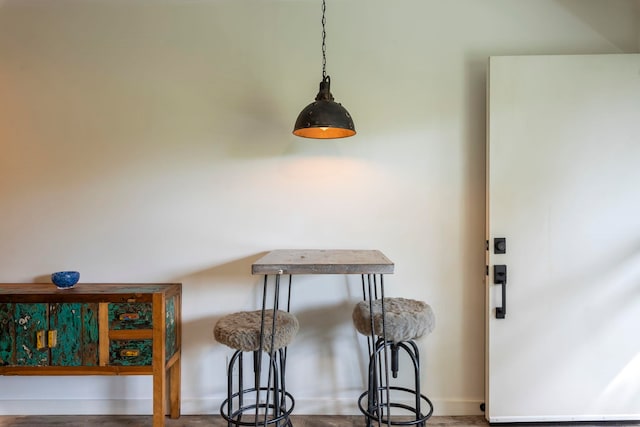 interior details with wood-type flooring