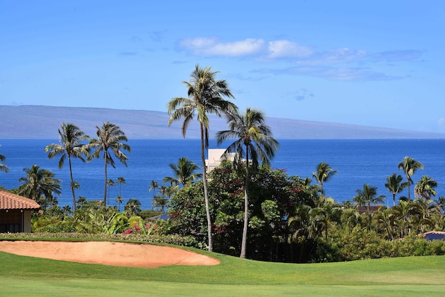 50 Puu Anoano St Unit 703, Lahaina, HI 96761 - view of property's community with a yard, a water view, and view of golf course
