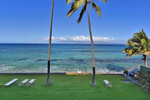 property view of water with a view of the beach