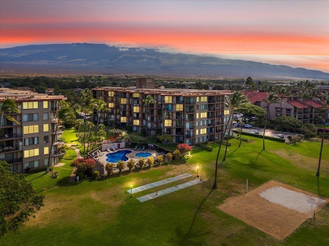 surrounding community featuring a mountain view