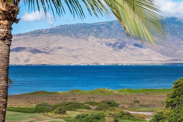 view of water feature featuring a mountain view