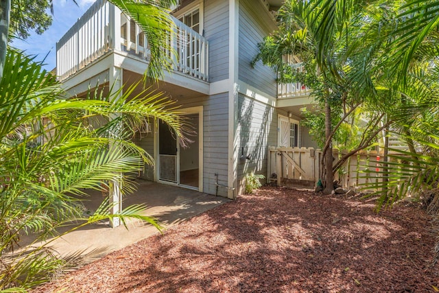 exterior space with a balcony