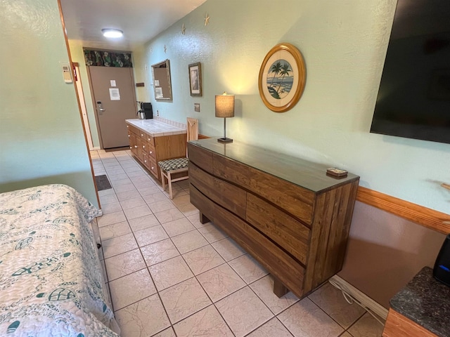 view of tiled bedroom