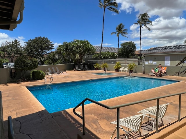 view of pool with a patio area