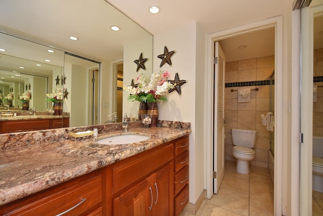 4327 Lower Honoapiilani Rd Unit 1203, Lahaina, HI 96761 - full bath with toilet, tile patterned floors, vanity, and recessed lighting