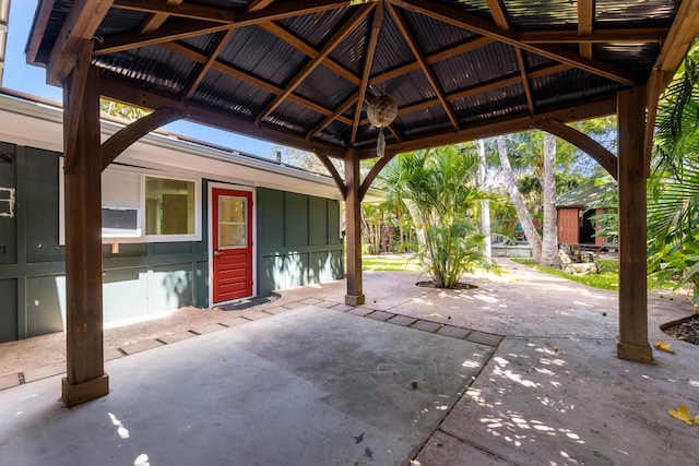 view of patio with a gazebo