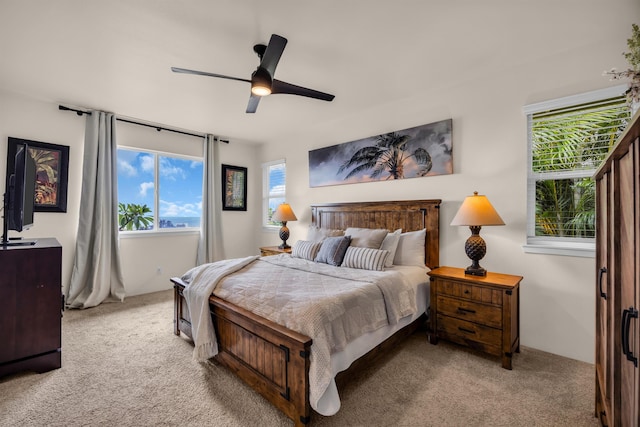 235 Kilioopu St, Wailuku, HI 96793 - bedroom featuring carpet flooring and a ceiling fan