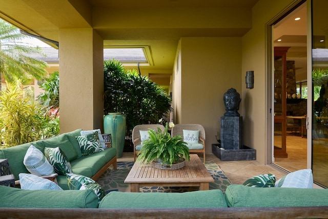 view of patio featuring an outdoor hangout area