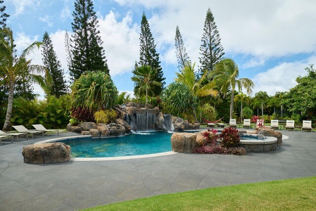 view of pool with a patio area