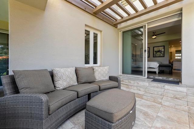 view of terrace featuring outdoor lounge area