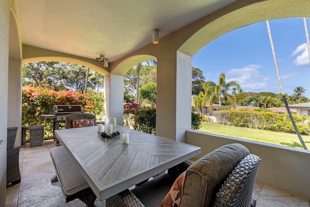 view of patio / terrace featuring area for grilling