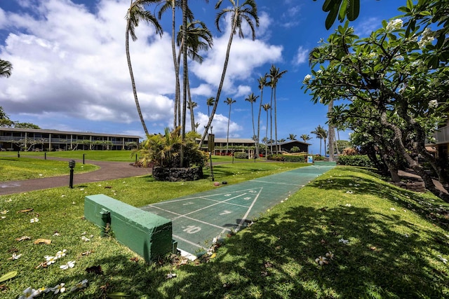 5315 Lower Honoapiilani Rd Unit D224, Lahaina, HI 96761 - view of property's community with a lawn and shuffleboard