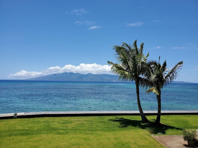 property view of water with a mountain view