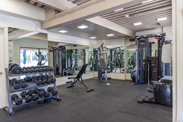 view of workout area