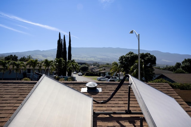 view of mountain feature with a residential view