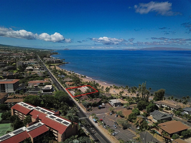 2230 S Kihei Rd Unit 9, Kihei, HI 96753 - aerial view of property's location with a large body of water and property boundaries highlighted
