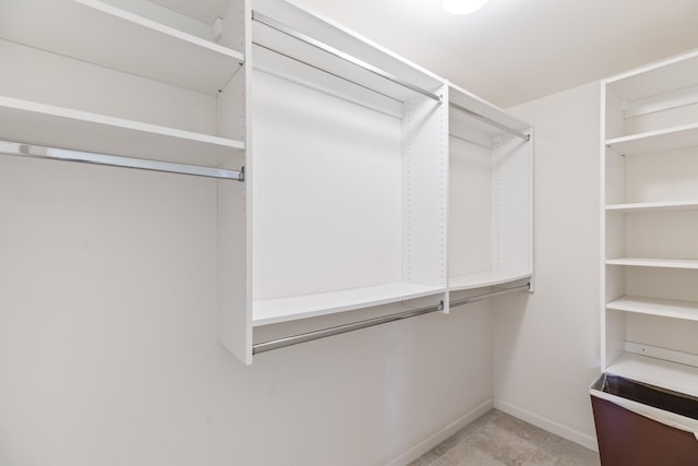 view of walk in closet