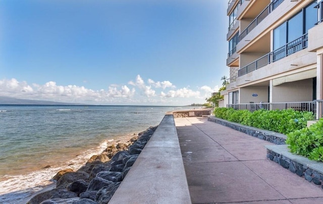 water view with a view of the beach