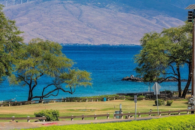 property view of water featuring a mountain view