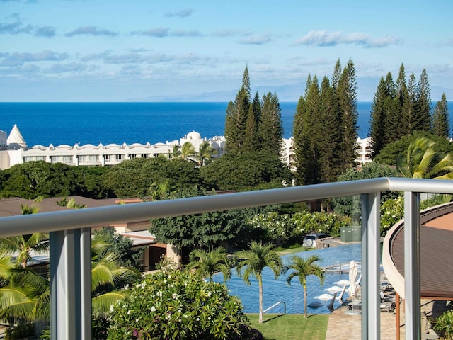 view of water feature