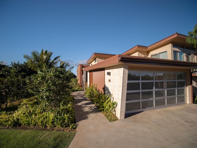 view of front of home featuring a garage