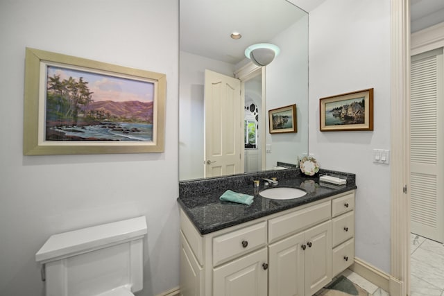 212 Crestview Rd, Lahaina, HI 96761 - bathroom with vanity, marble look tile flooring, and a closet