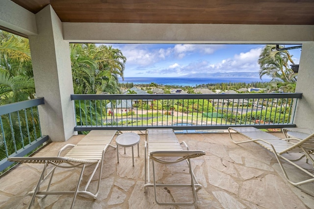 212 Crestview Rd, Lahaina, HI 96761 - balcony featuring a water view