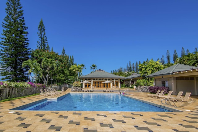 212 Crestview Rd, Lahaina, HI 96761 - community pool featuring a gazebo and a patio