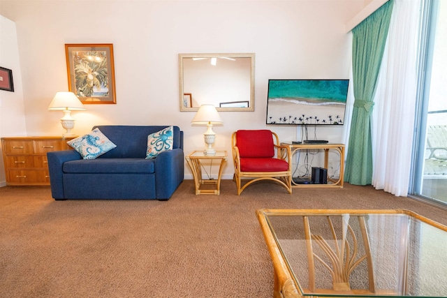 view of carpeted living room