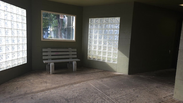 view of unfurnished dining area