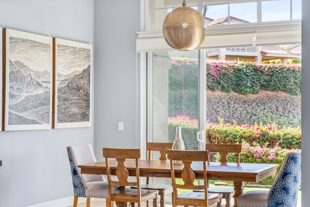 view of dining space