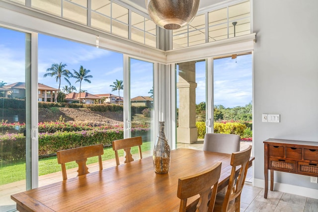 dining area with a healthy amount of sunlight