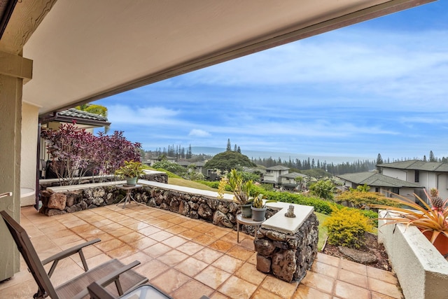 view of patio with a residential view