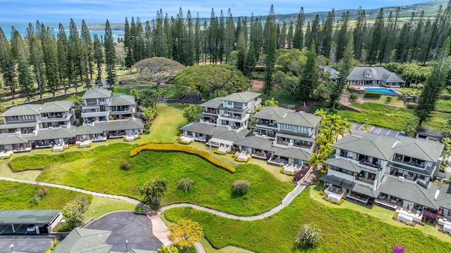 drone / aerial view with a residential view