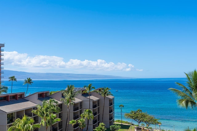 property view of water featuring a mountain view