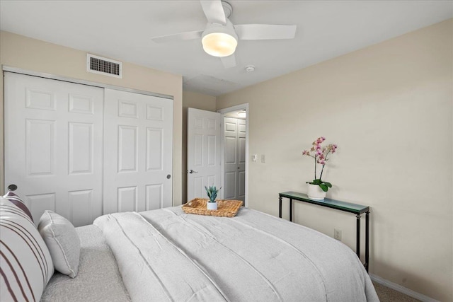 22 Kai Makani Loop Unit 201, Kihei, HI 96753 - bedroom with a closet, carpet flooring, baseboards, and a ceiling fan