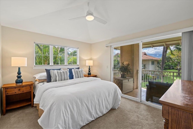 22 Kai Makani Loop Unit 201, Kihei, HI 96753 - bedroom with carpet flooring, access to outside, multiple windows, and a ceiling fan
